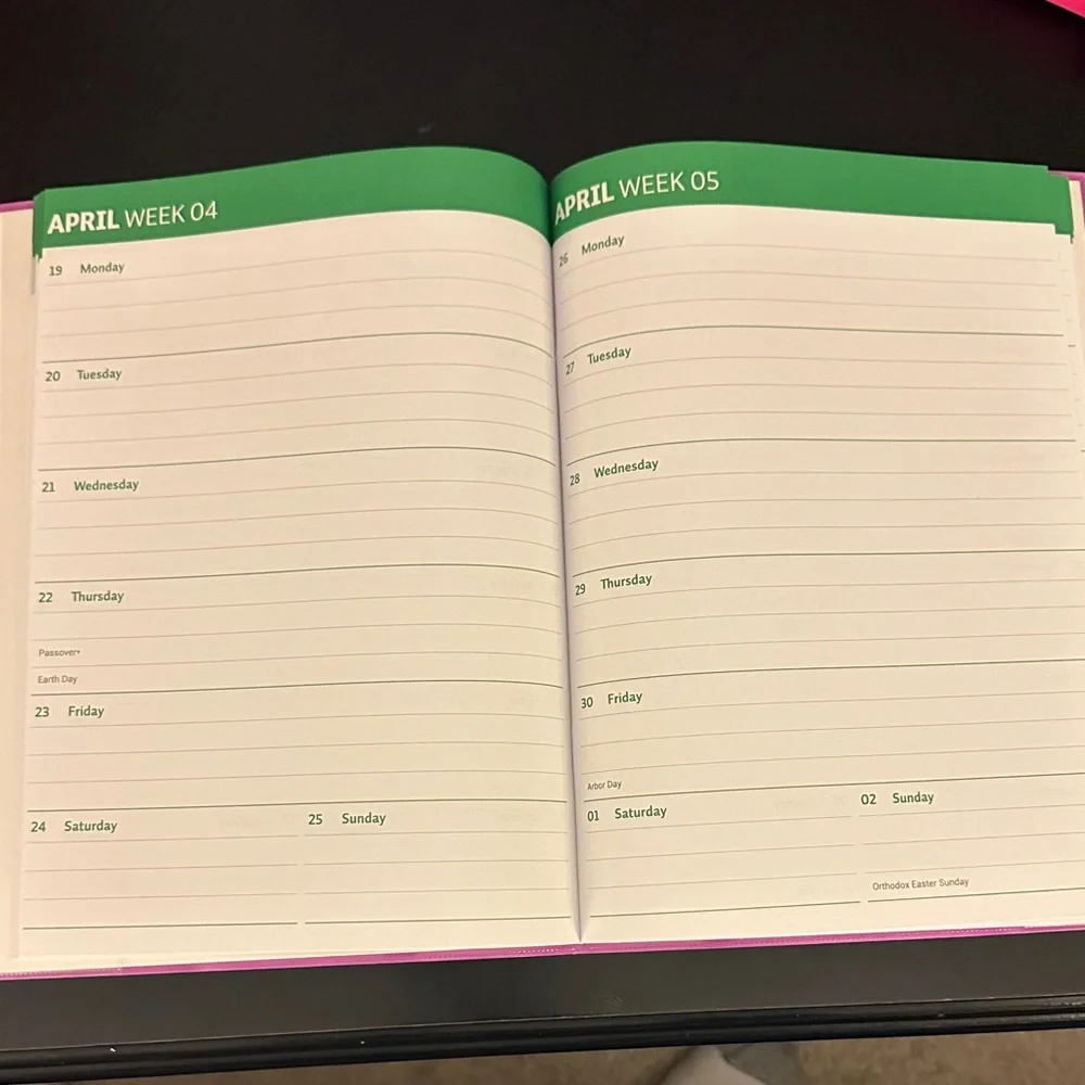 2027 Planner large Pink Hardcover Notebook